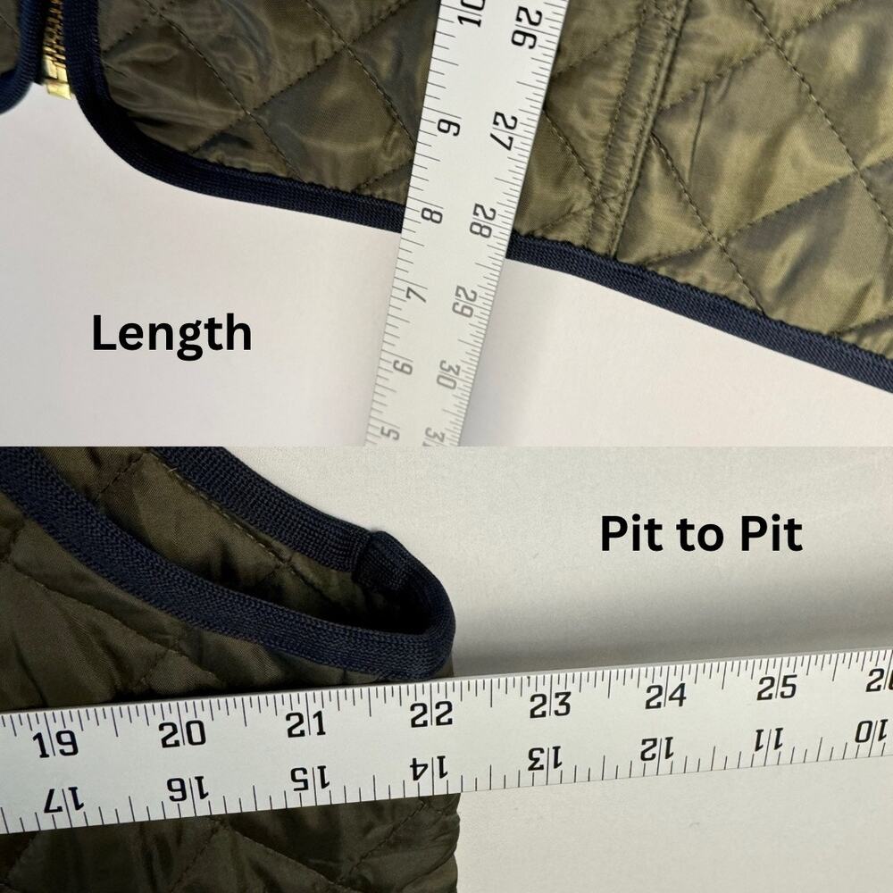 Tommy Hilfiger Olive Green Quilted Sleeveless Lightweight Vest Sz XXL Pockets - Picture 12 of 13